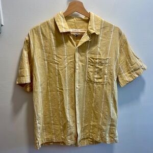 American Eagle Outfitters Button-Up "Poolside" Yellow and White Striped Shirt